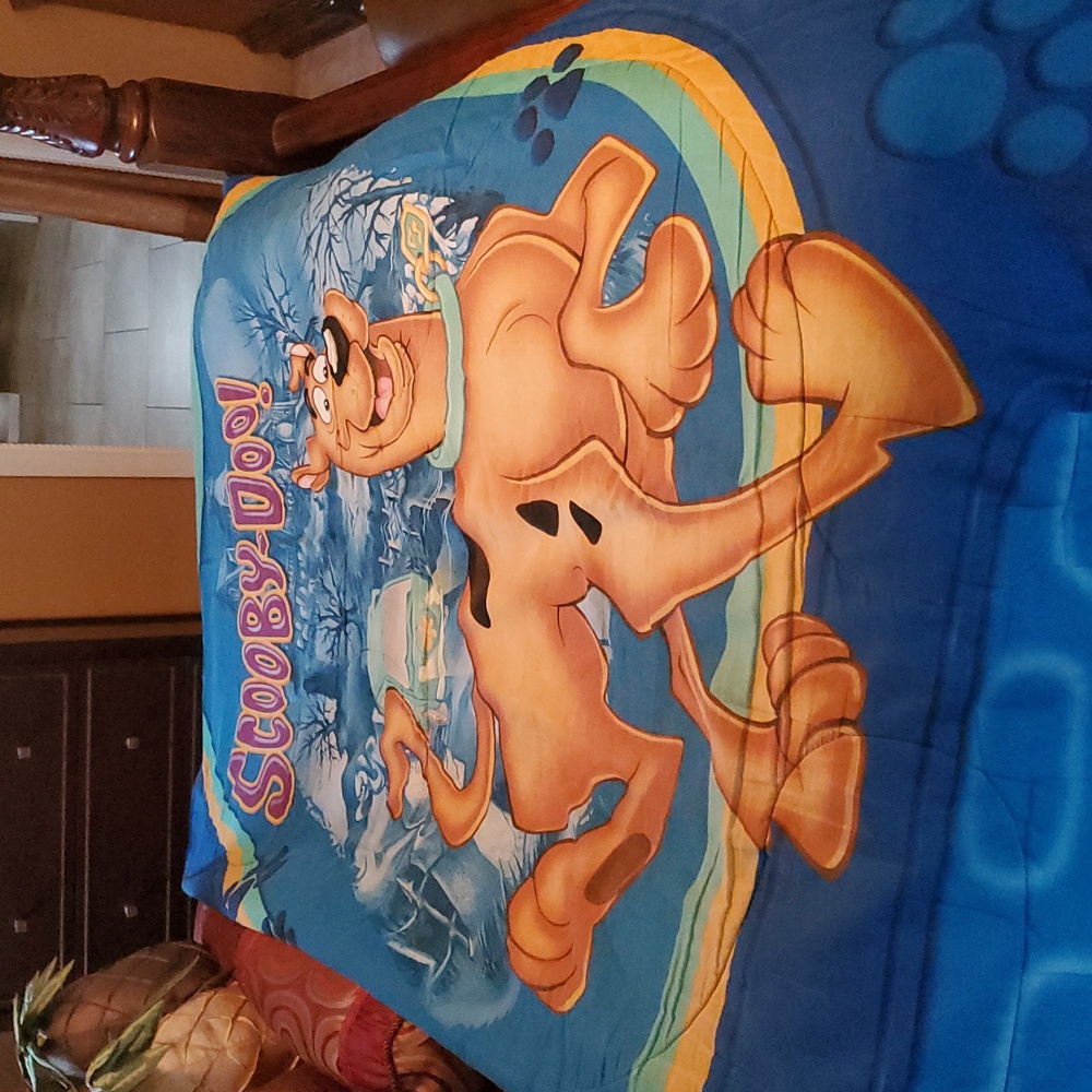 Vintage ? Scooby Doo & Shaggy Twin Bed Comforter Quilted & Reversible USA Kids